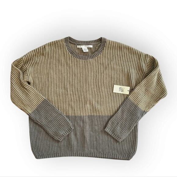 Max Studio Colorblock Crewneck Sweater Large NWT - Picture 5 of 9